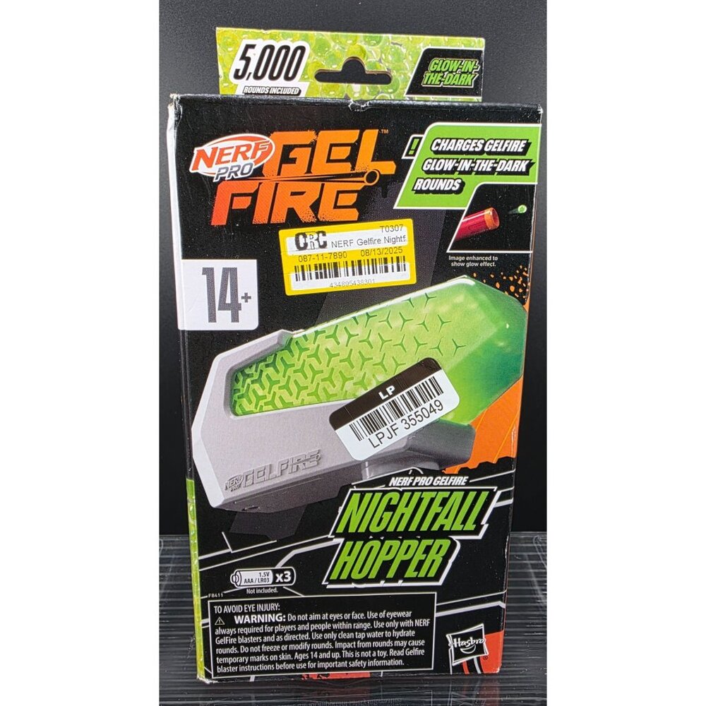 Nerf Pro Gelfire Nightfall Hopper Accessory Kit 500 Round Capacity Glow Tracer